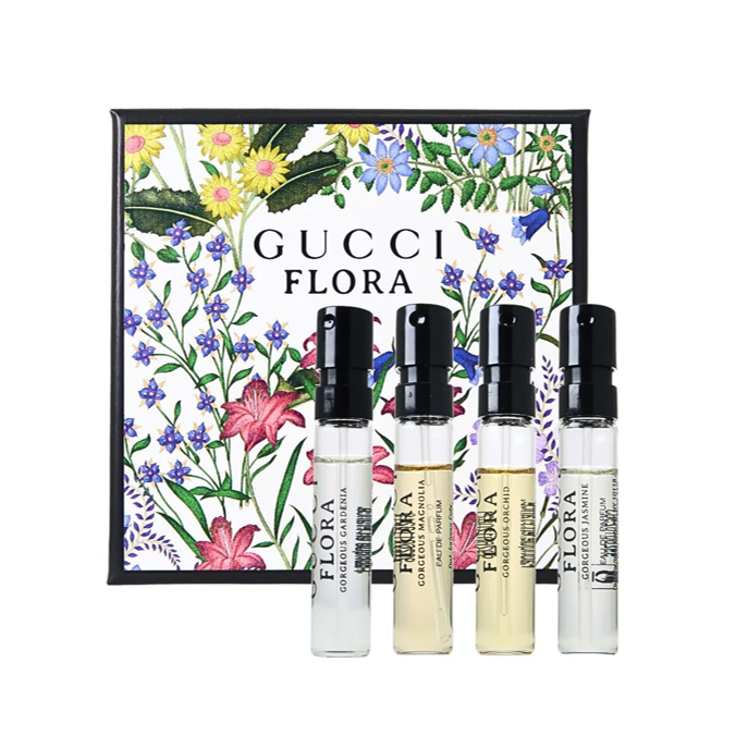 1ME1231-175 [GUCCI] 華麗小香禮盒 (華麗梔子花+幻夢木蘭花+華麗蘭花之約+華麗茉莉花) 1.5ml x 4 (BR)