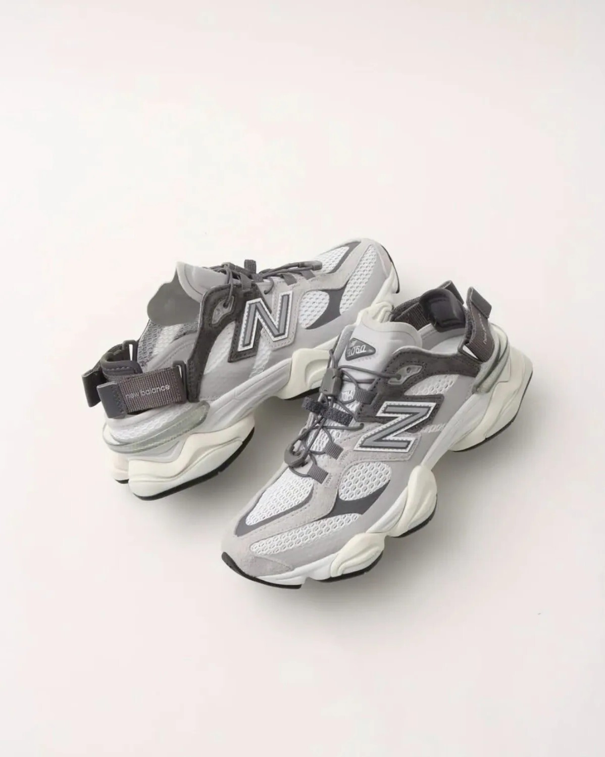 【逢甲 FUZZY】New Balance 9060 Summer 元祖灰 涼鞋 魔鬼粘 日本限定  U90603FA