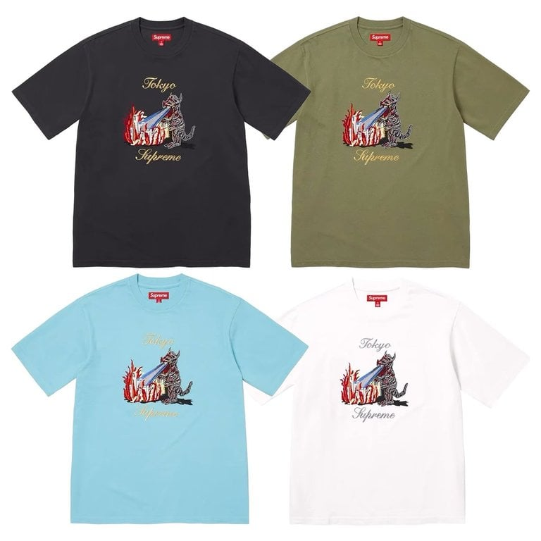 『即將到貨』2026SS Supreme Monster S/S Top 刺繡 怪物 怪獸 哥吉拉 噴火 短T 現貨 SS26KN44