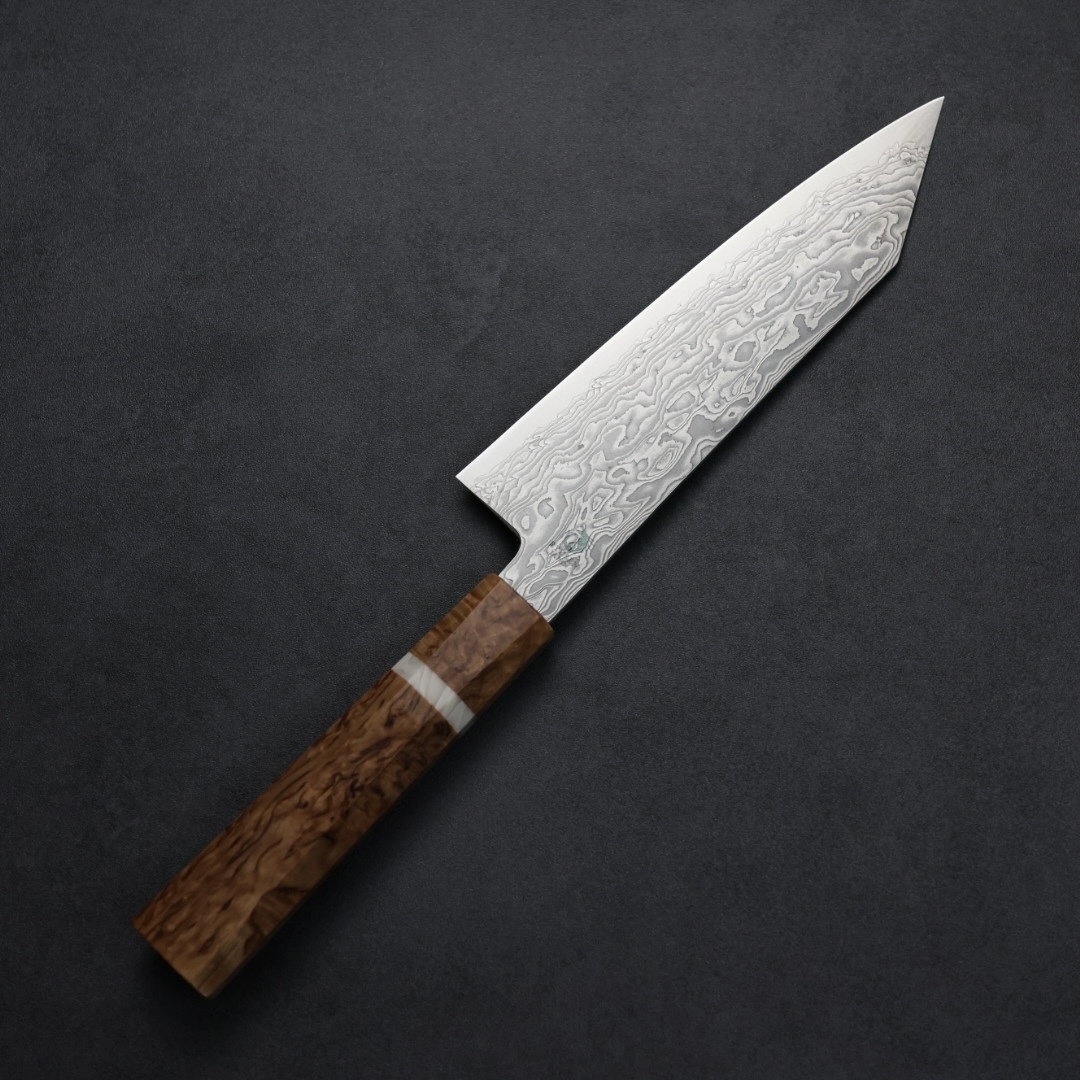 龍泉刃物 風格龍 改 三德 170mm ATS314鋼 63層大馬士革