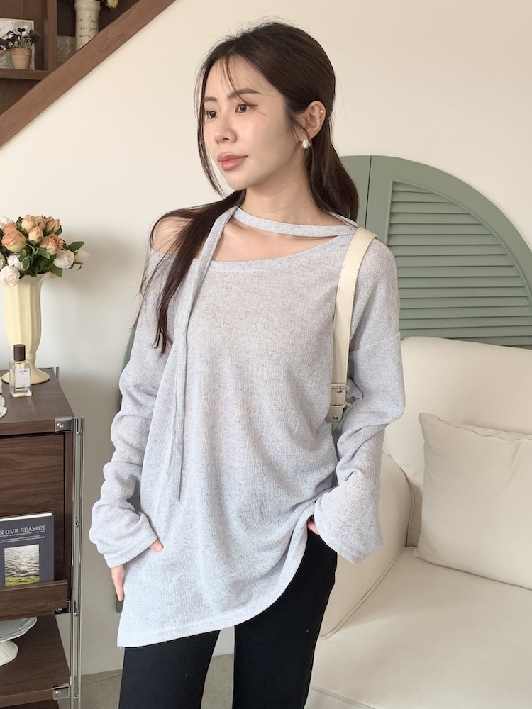 可拆帶子繞脖上衣