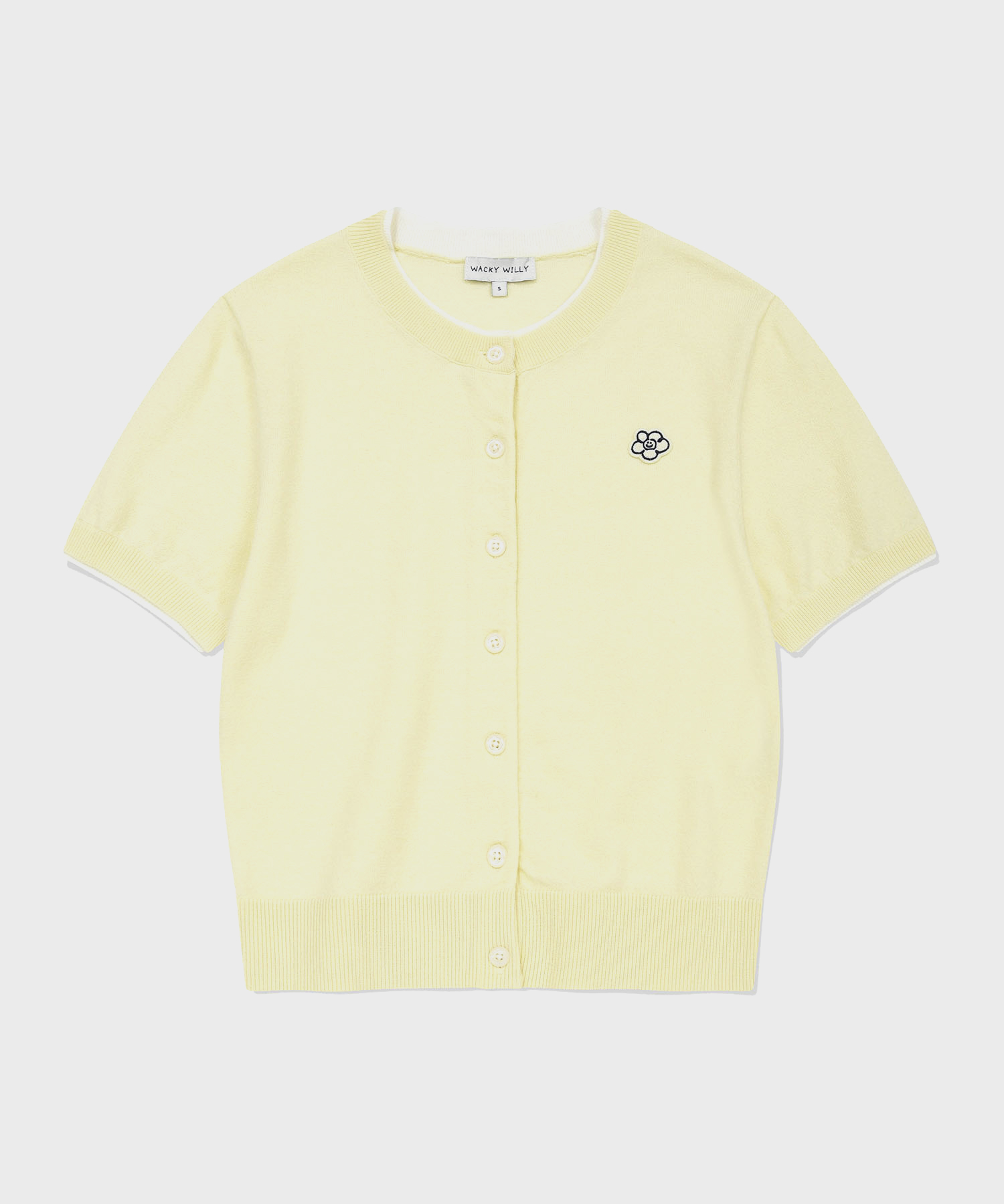 【入LIVECODE一件減至$408😱🔥！】【WACKY WILLY春夏開季🔥】Women's Lily Wappen Round Neck Short Sleeve Cardigan(3 Colors)