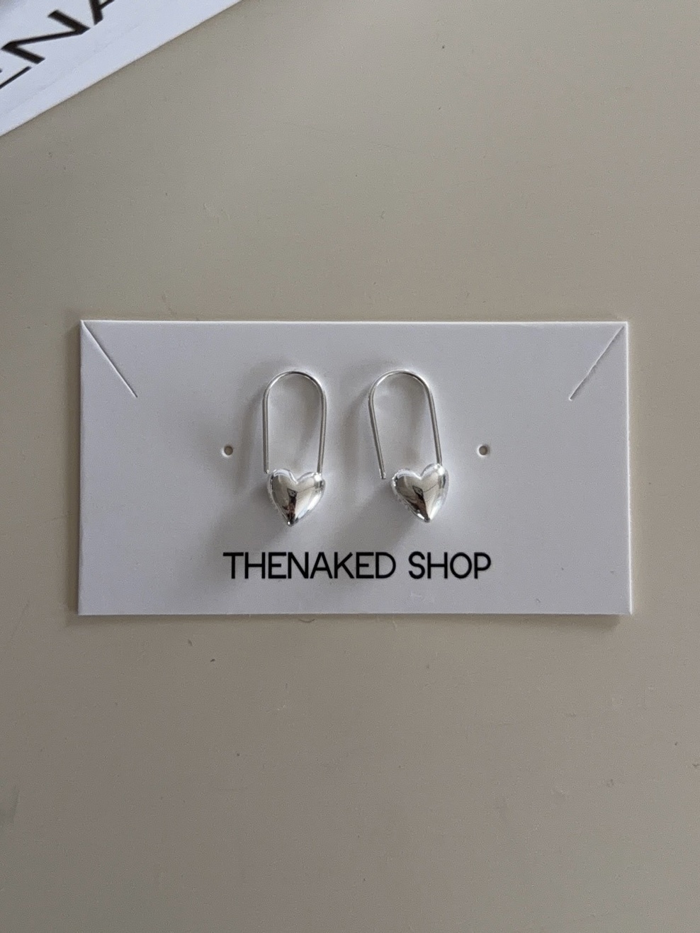 A100/鎖定妳心別針愛心純銀耳環