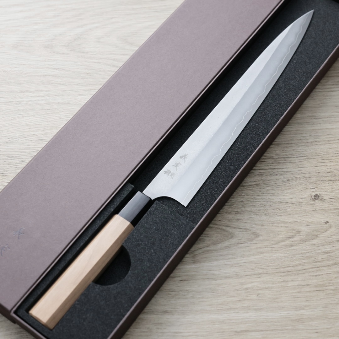 加藤義實 筋引 270mm 銀三鋼 鍛造/梨地