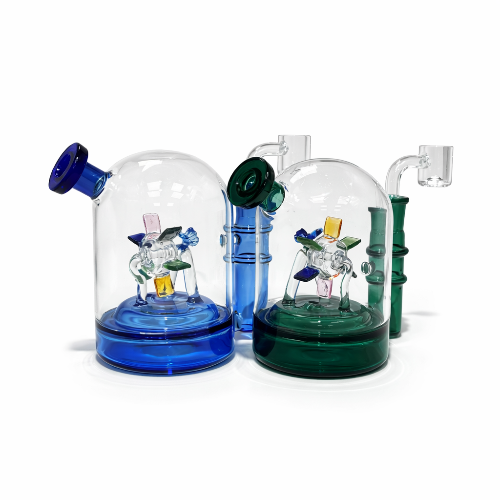 D13 Windmill Spinning Glass Bong 風車玻璃水煙壺 (15 CM)