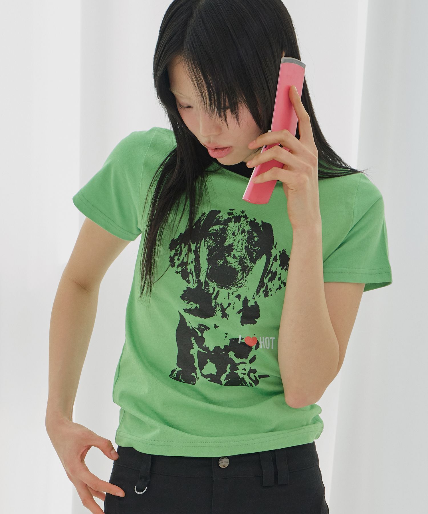 FANCY CLUB I Love Hotdog 趣味短袖T恤（綠色） F26QB053GN