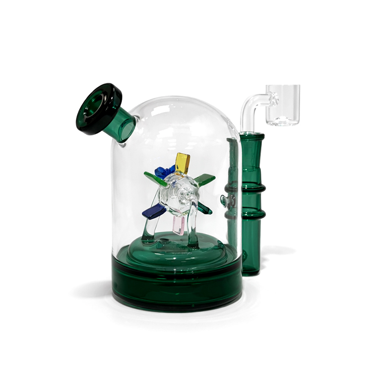 D13 Windmill Spinning Glass Bong 風車玻璃水煙壺 (15 CM)