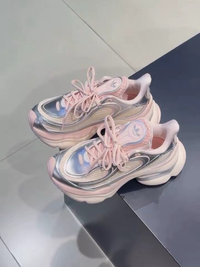 【預購】ADIDAS OZVENUZ 櫻花奶油銀 灰銀 奶油白 櫻花粉 淡粉 奶油底 蝴蝶鞋 增高 厚底 宋雨琦同款 女鞋 KK4674