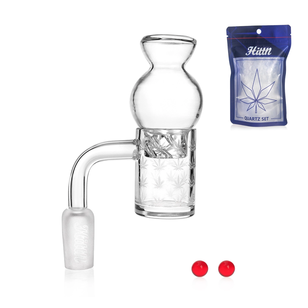 Hittn - SQN002 Sandblasted Leaf Quartz Banger 精華鍋 - 14mm