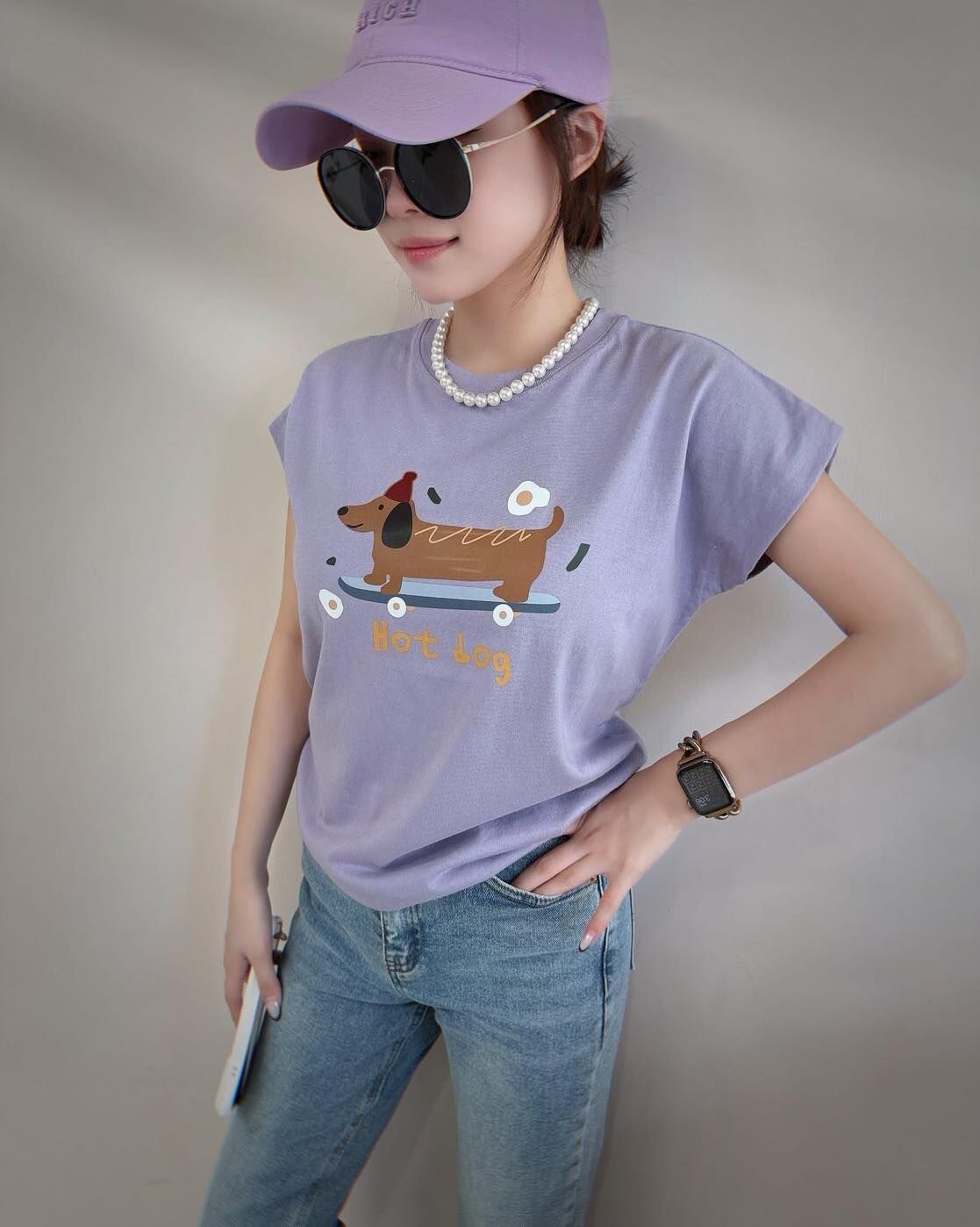 【可愛必備的童趣復古狗狗造型棉tee】（預購）