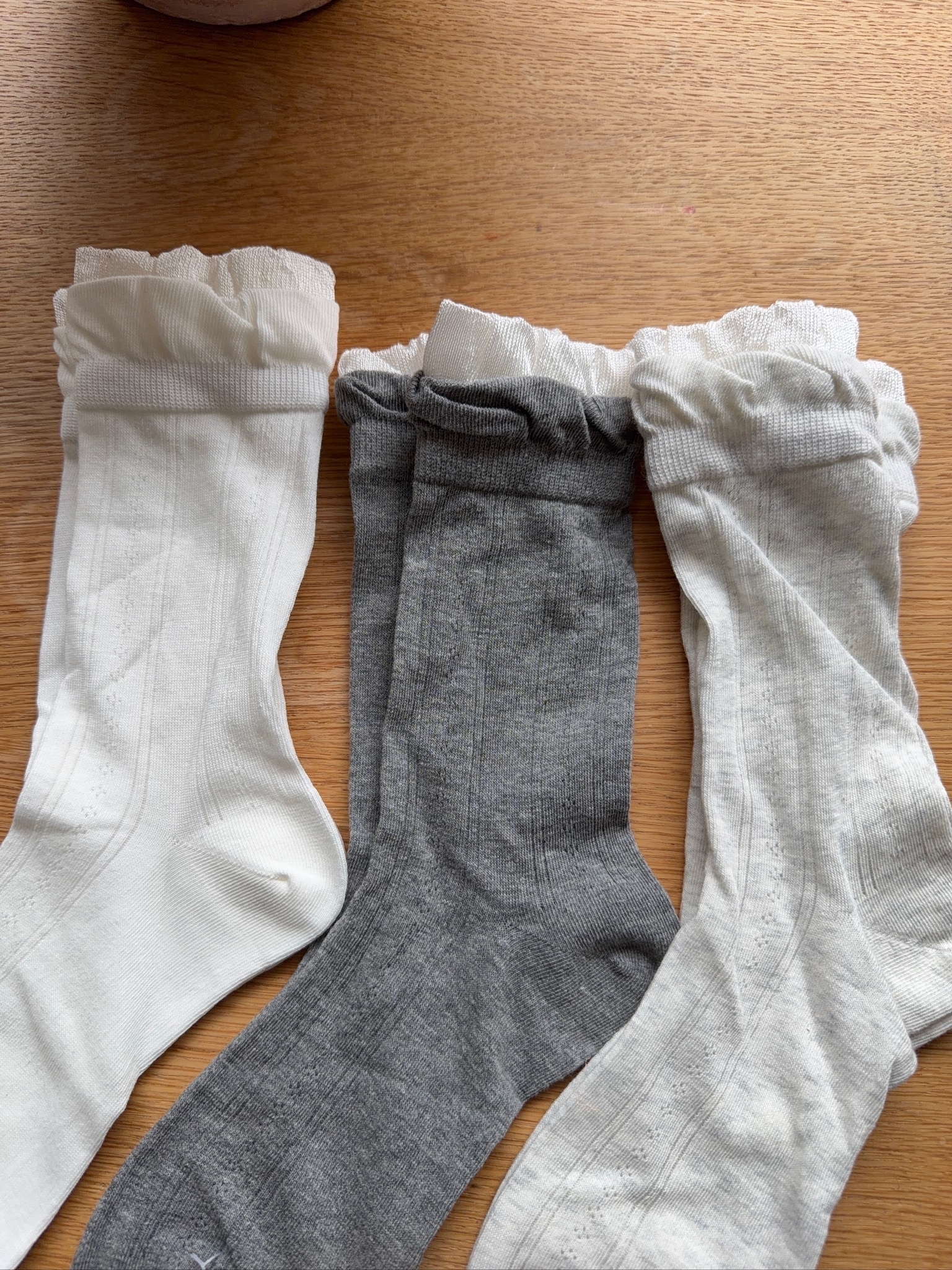 A102/ 雲朵飄飄雙層中筒襪