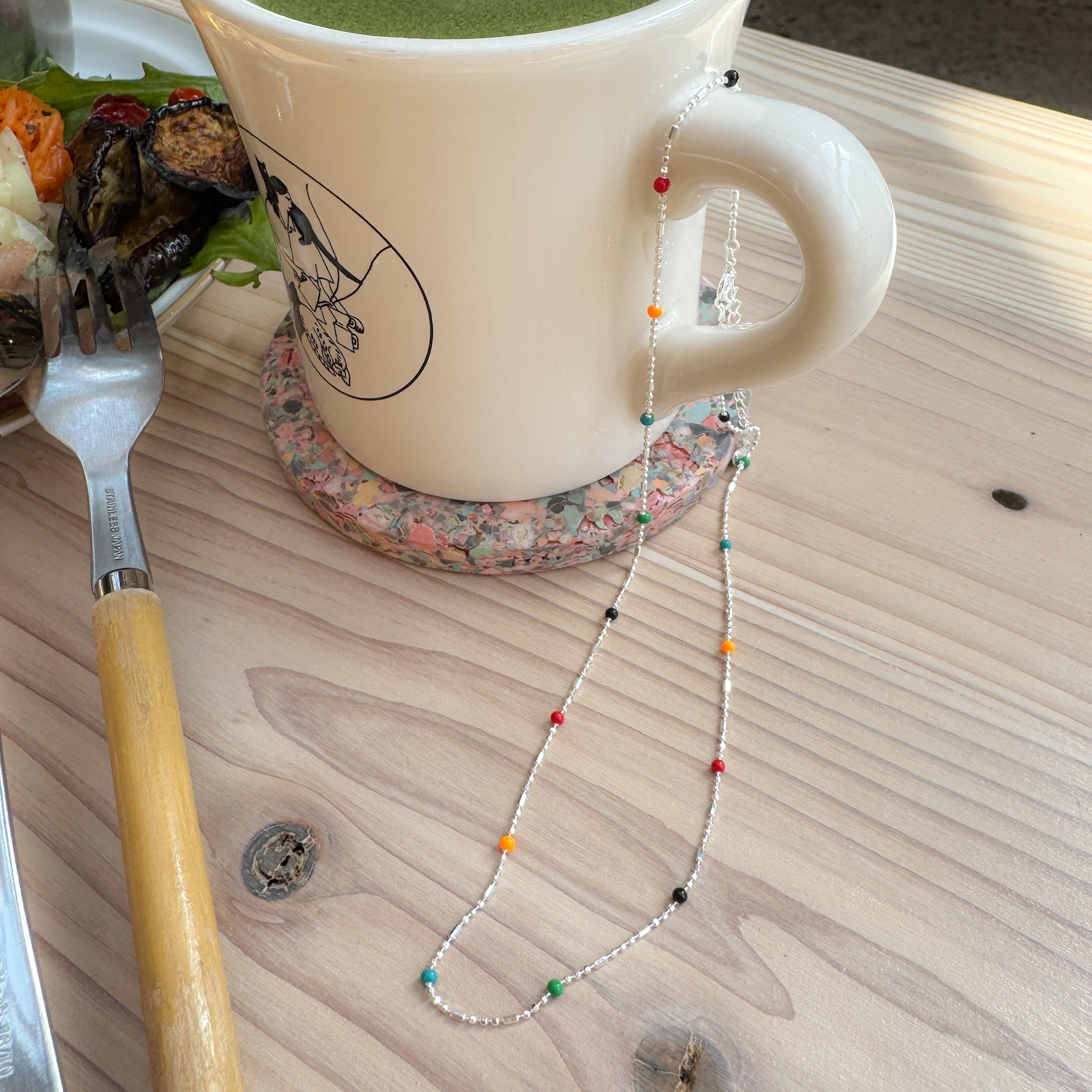 925純銀彩珠頸鏈