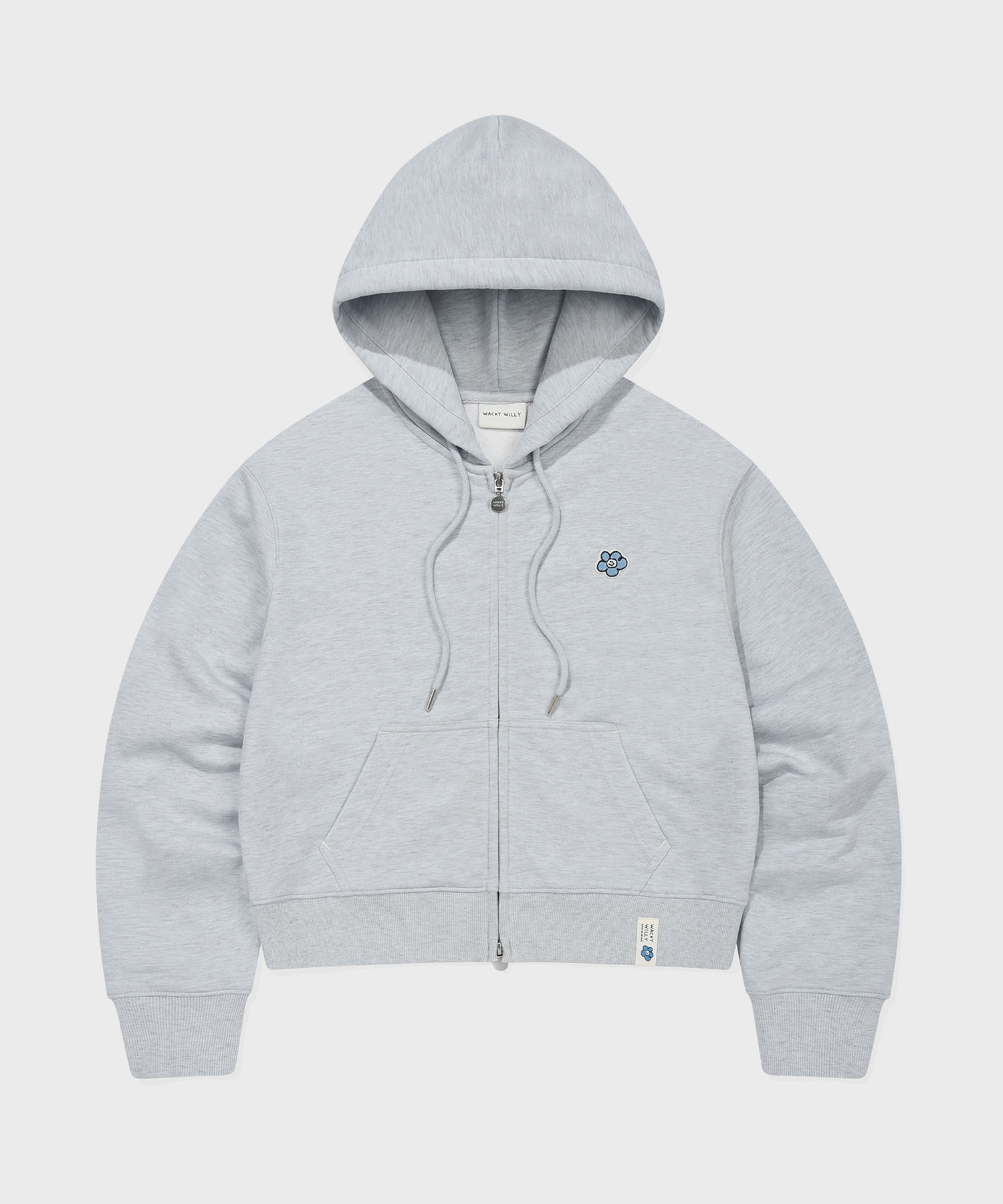 【入LIVECODE一件減至$418😱🔥！】【WACKY WILLY春夏開季🔥】Women's Lily Wappen Crop Zip-up Hoodie (4 Colors)