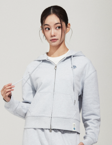 【入LIVECODE一件減至$418😱🔥！】【WACKY WILLY春夏開季🔥】Women's Lily Wappen Crop Zip-up Hoodie (4 Colors)