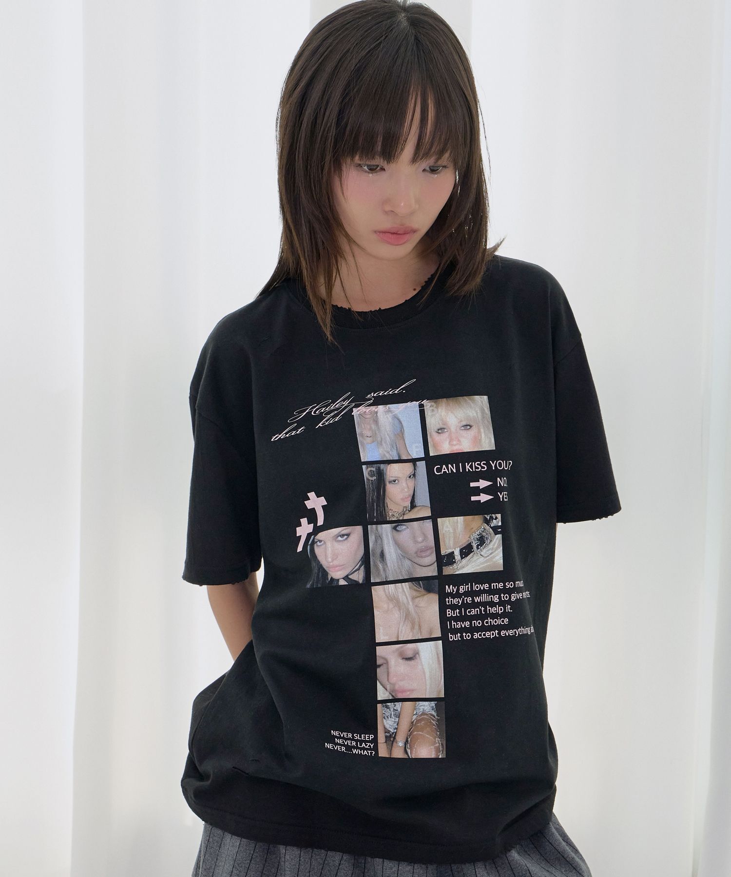 FANCY CLUB Damage Fearless 破壞感上衣 F26QB050BK