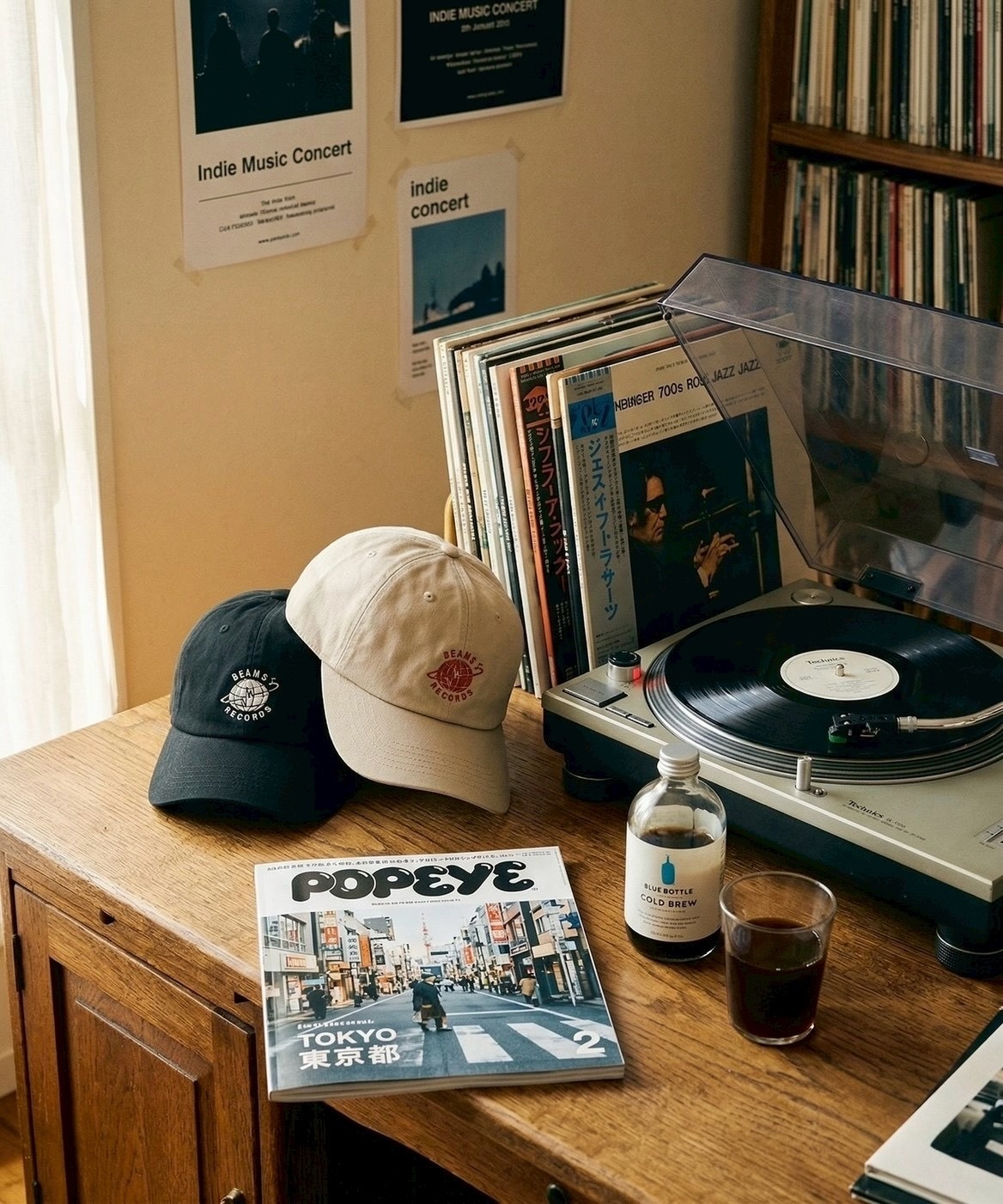 🎵BEAMS RECORDS / LOGO 刺繡經典老帽 |日本連線|