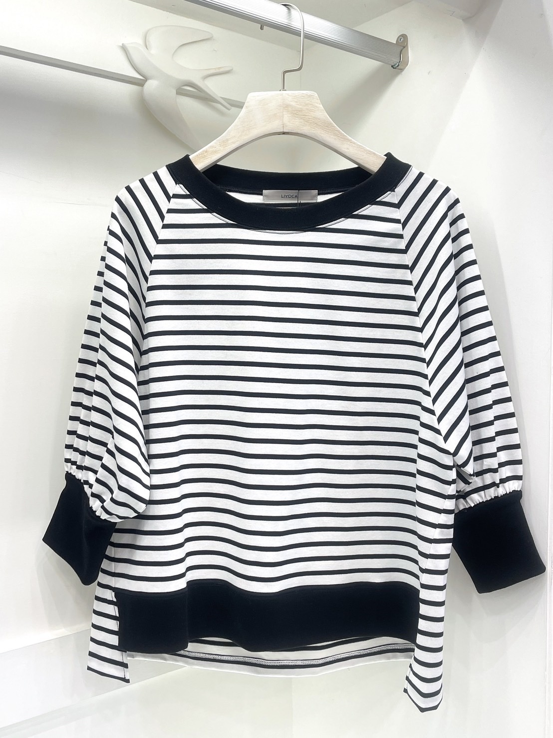 LIYOC插肩袖套頭衫 / 邊飾 [日本製造]