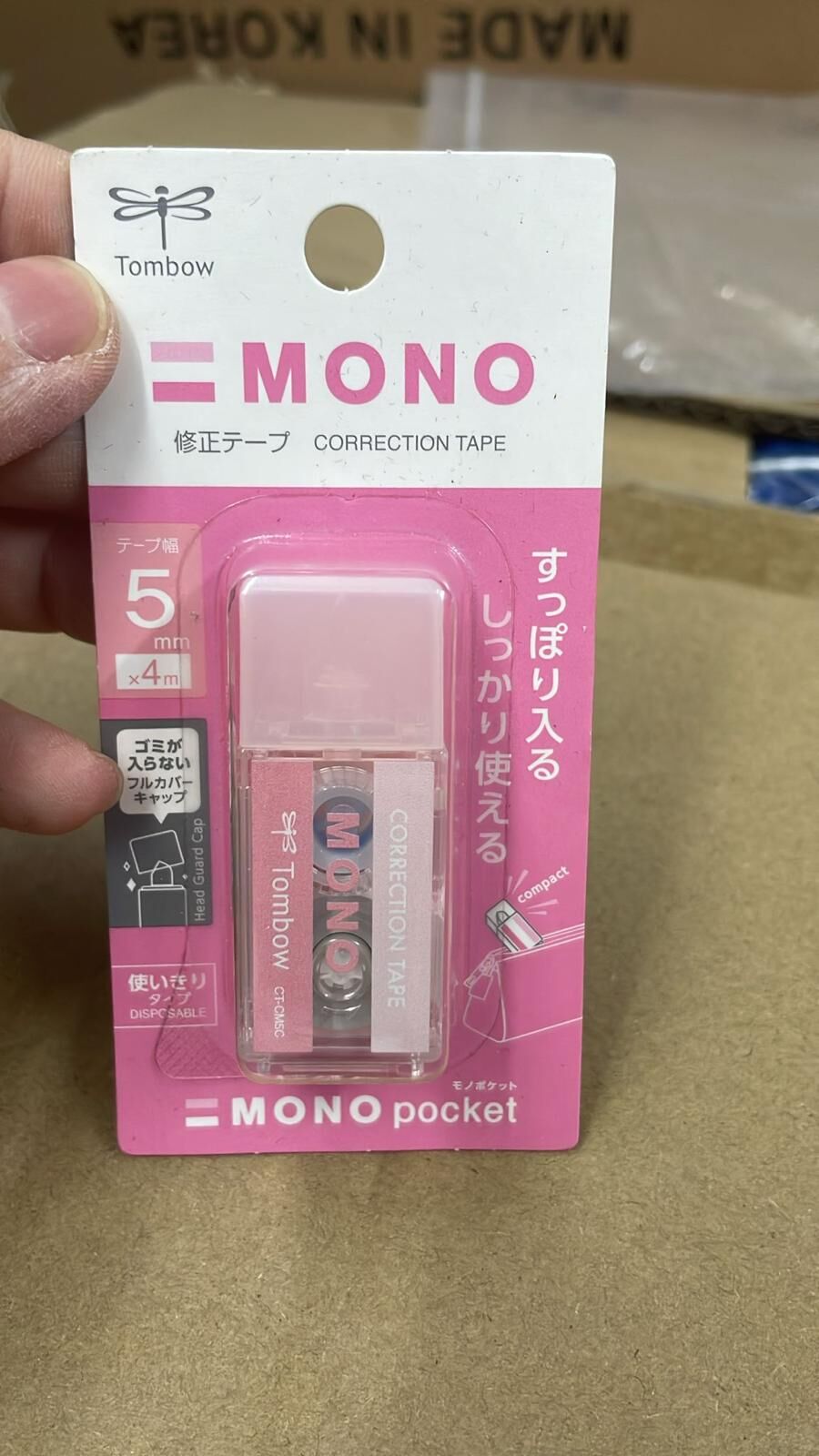 現貨 日本MONO Pocket改錯帶(粉紅色）（#919大C)