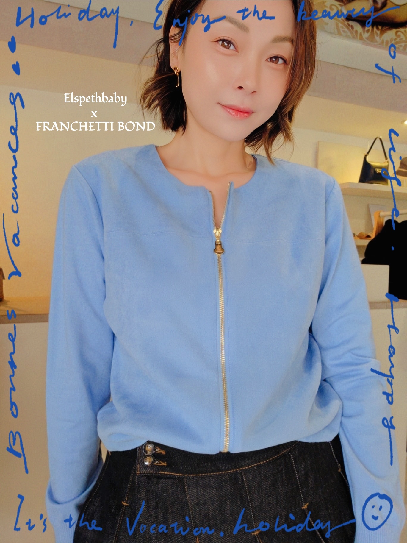 英國代購 - FRANCHETTI BOND Gianella- Suedette Jacket