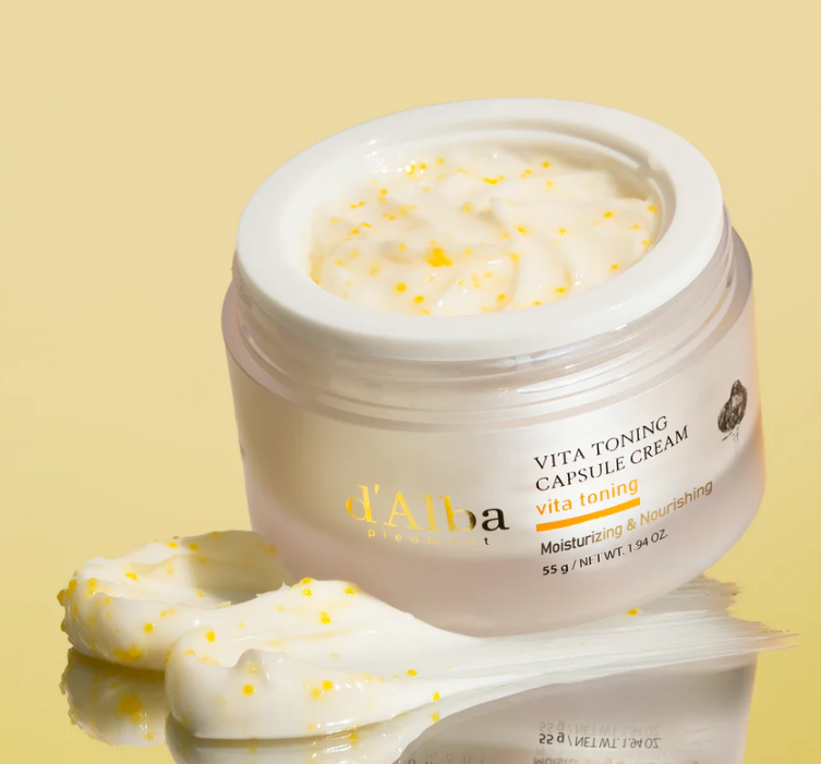 【入LIVECODE享直播限定最抵價！】【d'Alba品牌方邀請✨弘大封館 X 超正獨家優惠】d'Alba Vita Toning Capsule Cream 強效保濕膠囊白松露面霜 55g