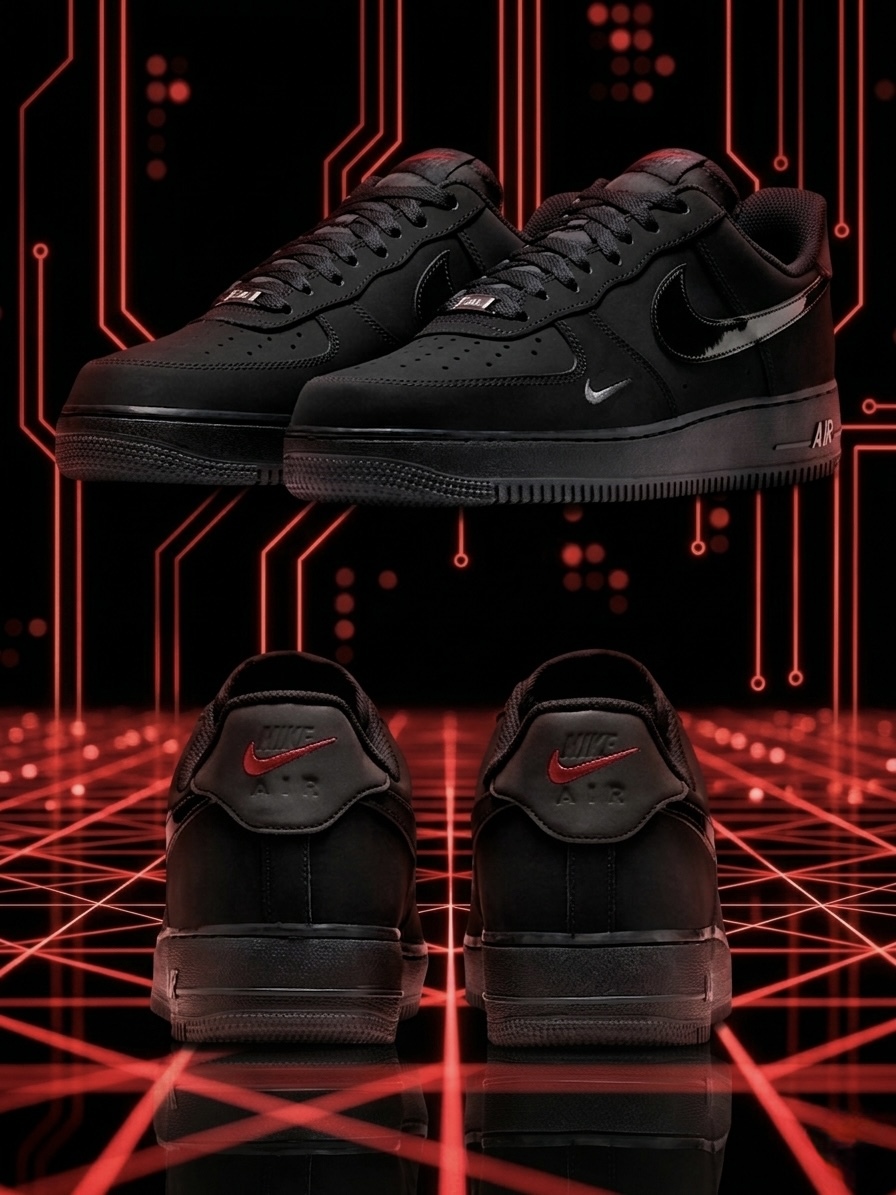 Nike Air Force 1”Red Tron” 國外限定 賽博龐克 黑紅武士 漆皮 黑紅限定色 IR0199010