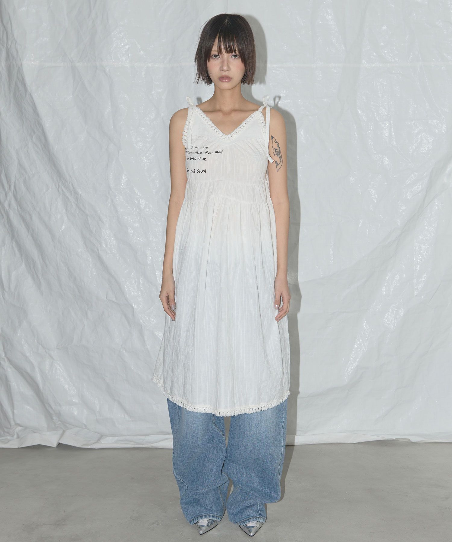 FANCY CLUB 薄紗洋裝 F25QD799WH