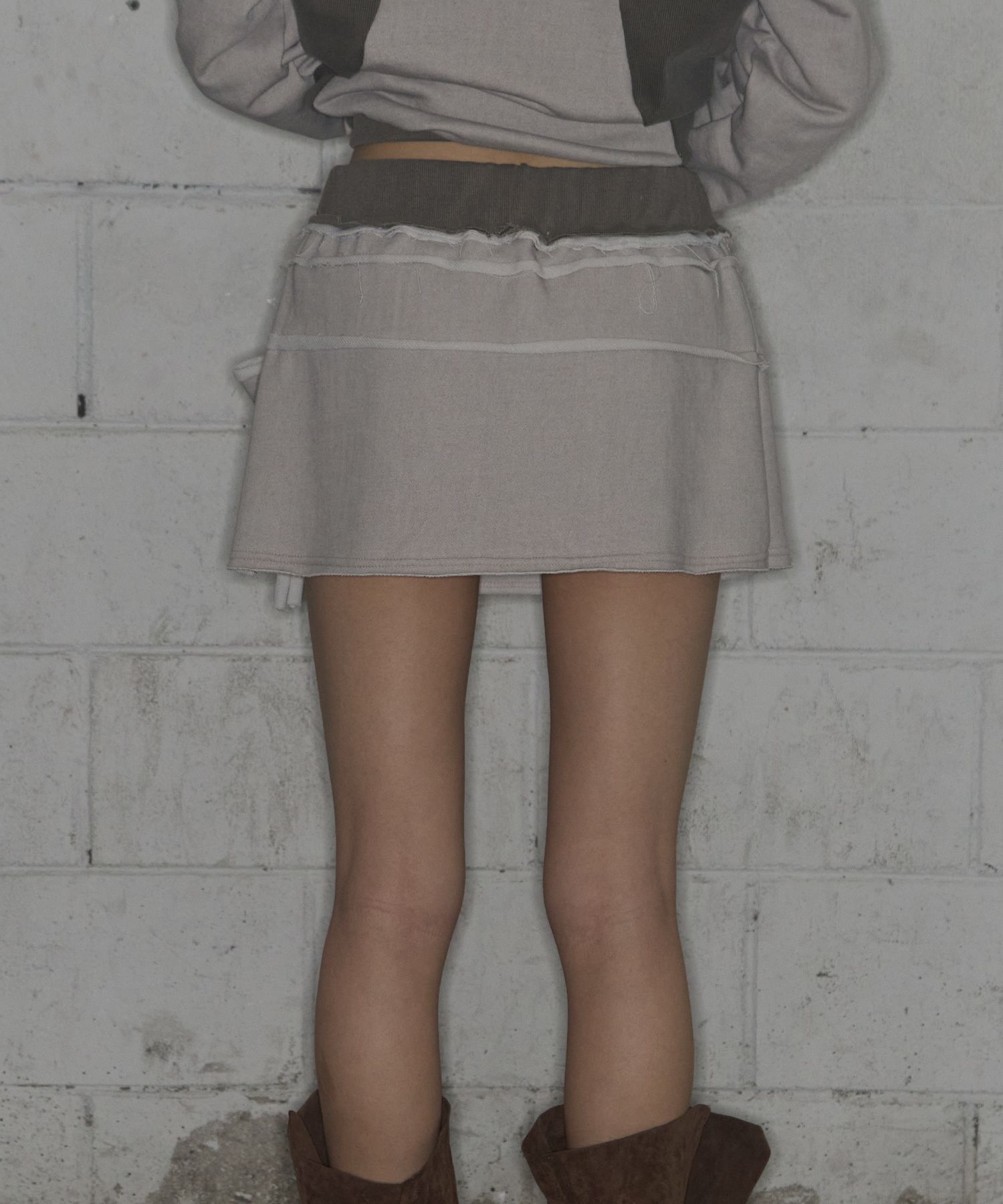 FANCY CLUB 水洗綁帶裙 F25ZD968BR