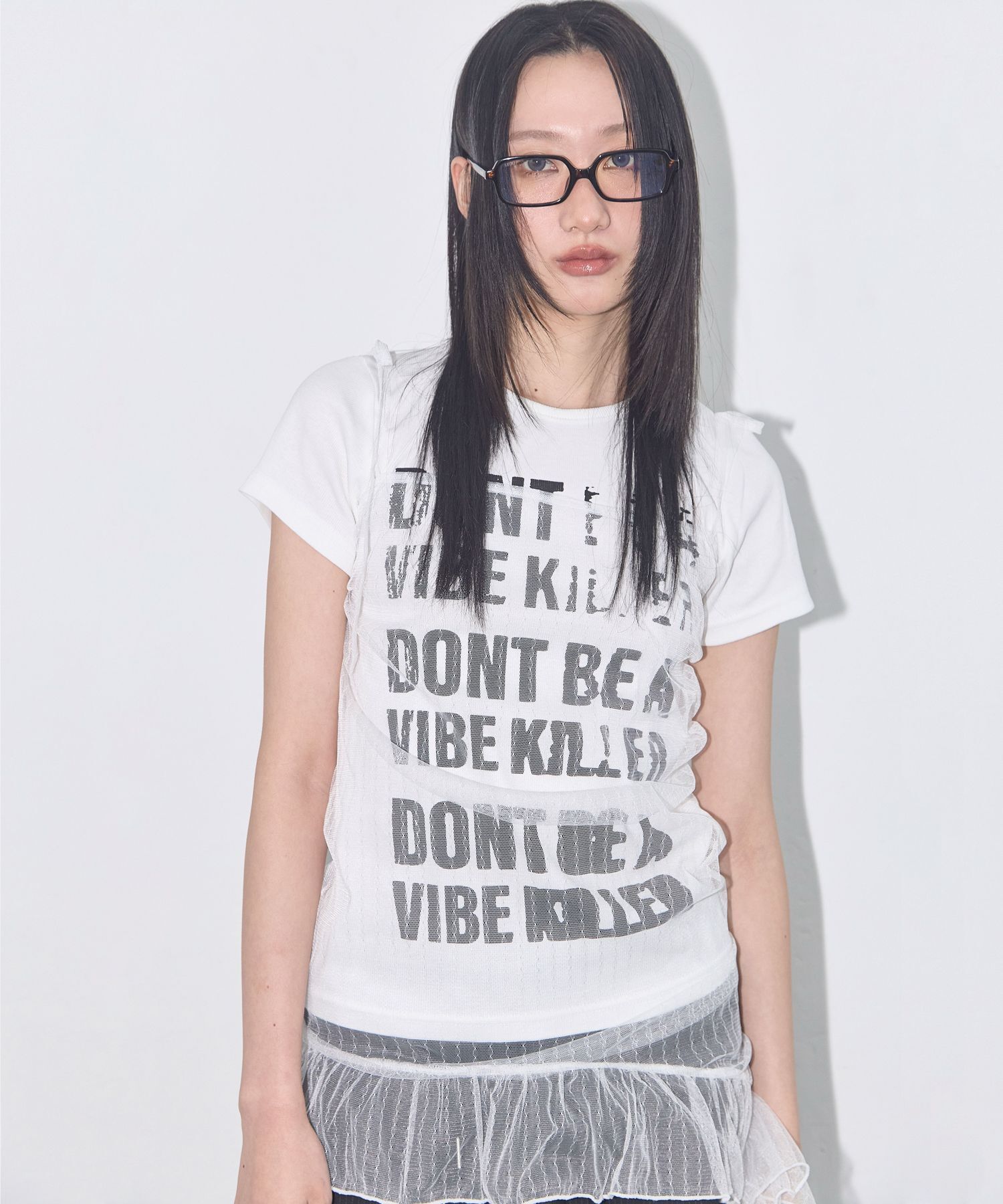 FANCY CLUB 蕾絲縮褶層次洋裝 F25QD815WH