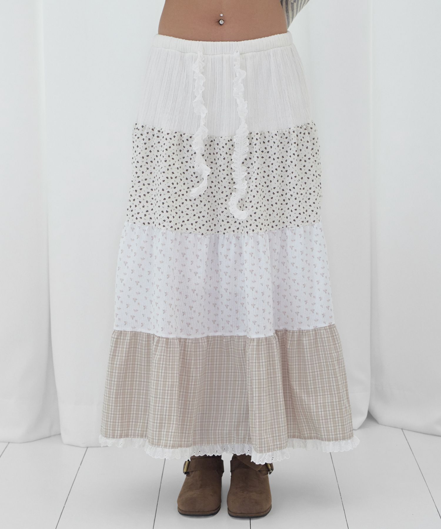 FANCY CLUB 花卉蕾絲蓬蓬長裙 F26QD161FL