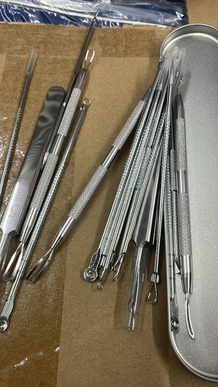 現貨 不鏽鋼粉刺痘痘清潔工具組（#919大C)