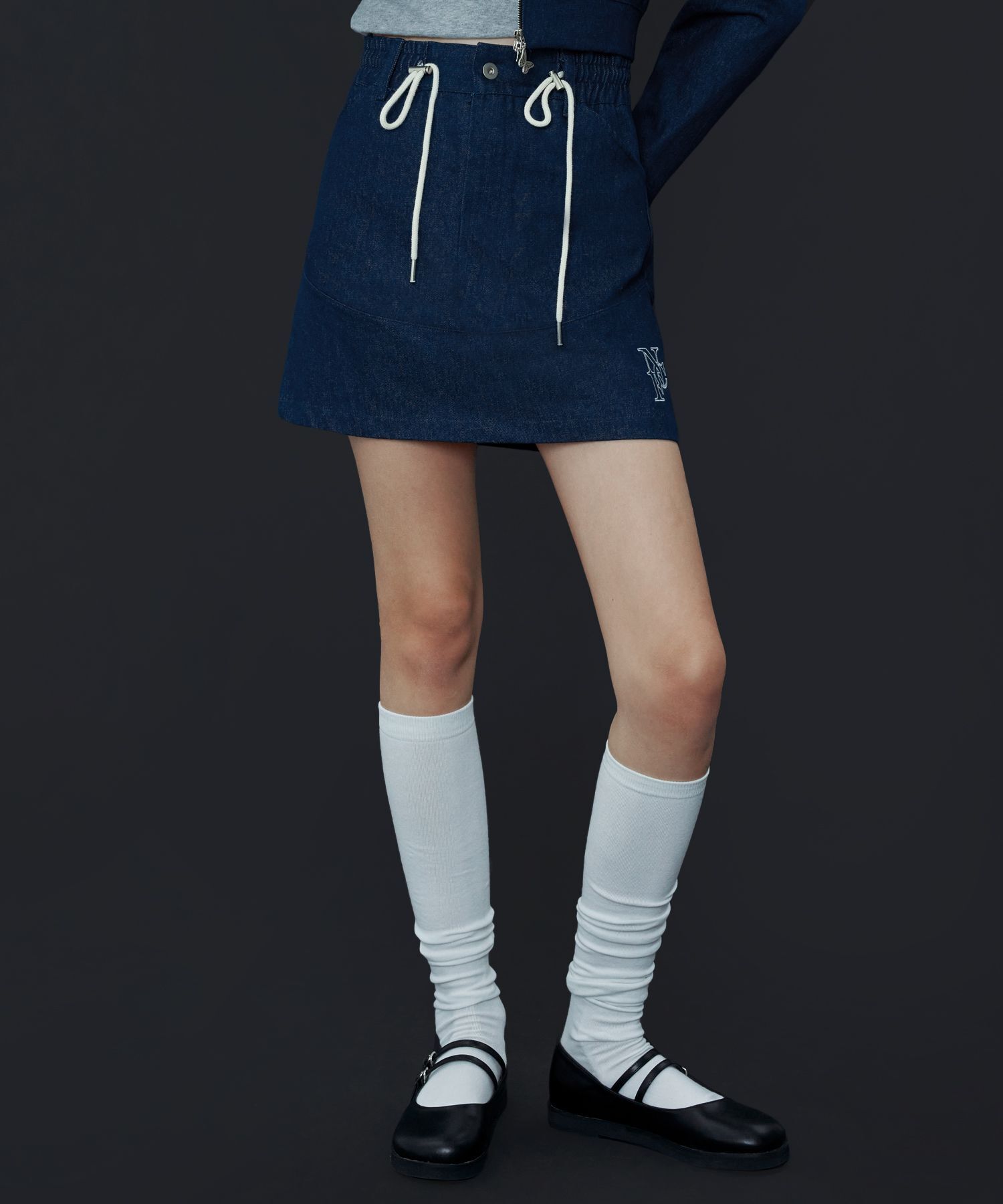 FANCY CLUB 牛仔迷你裙 藍色 F23QD834BL