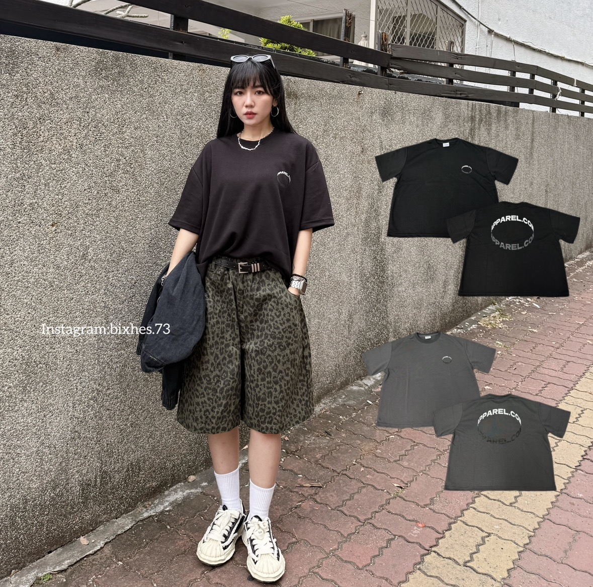 環繞字母寬短短T(A00006)