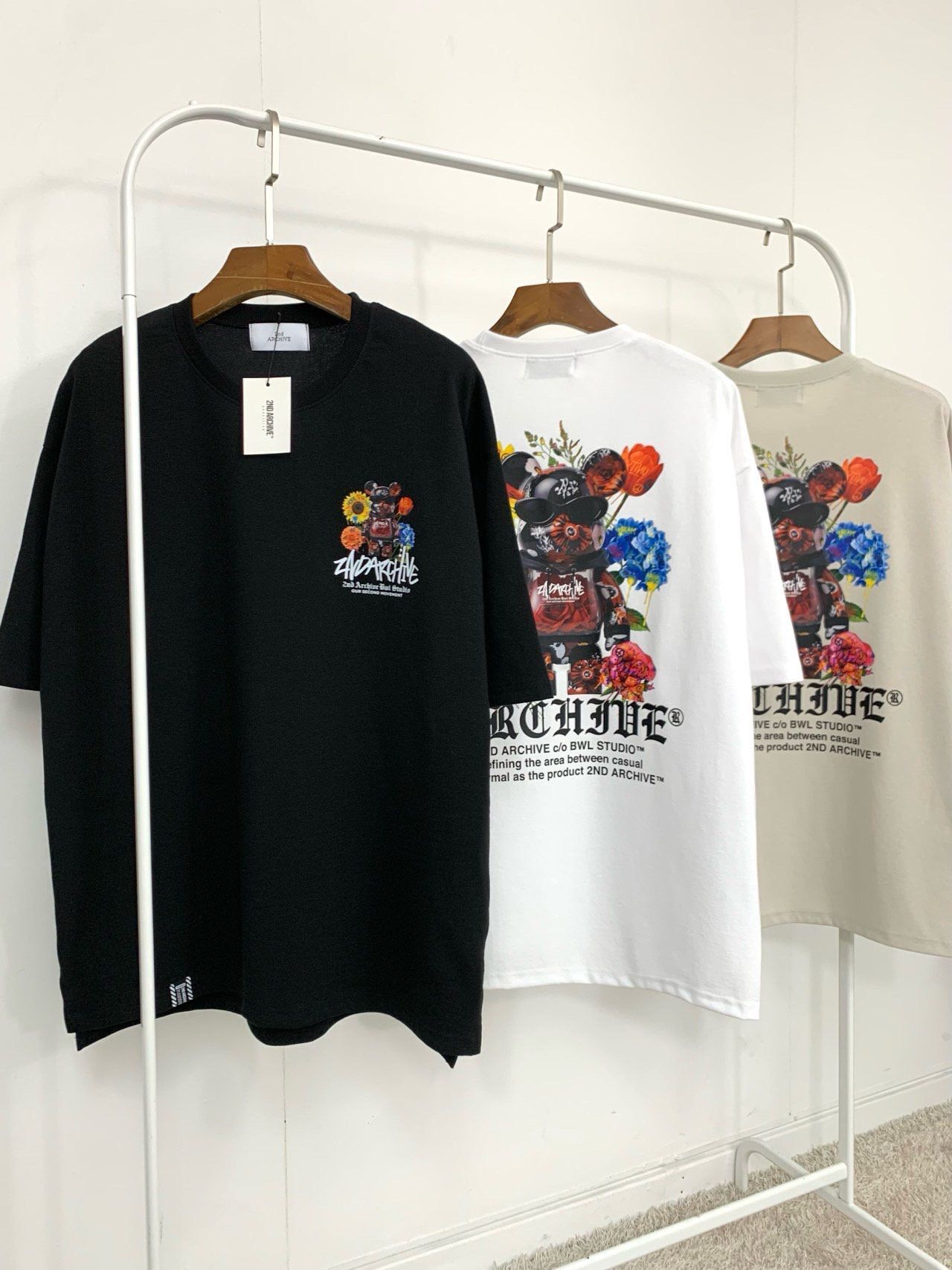 熊仔圖案英文字短袖Tee 2nd-352T