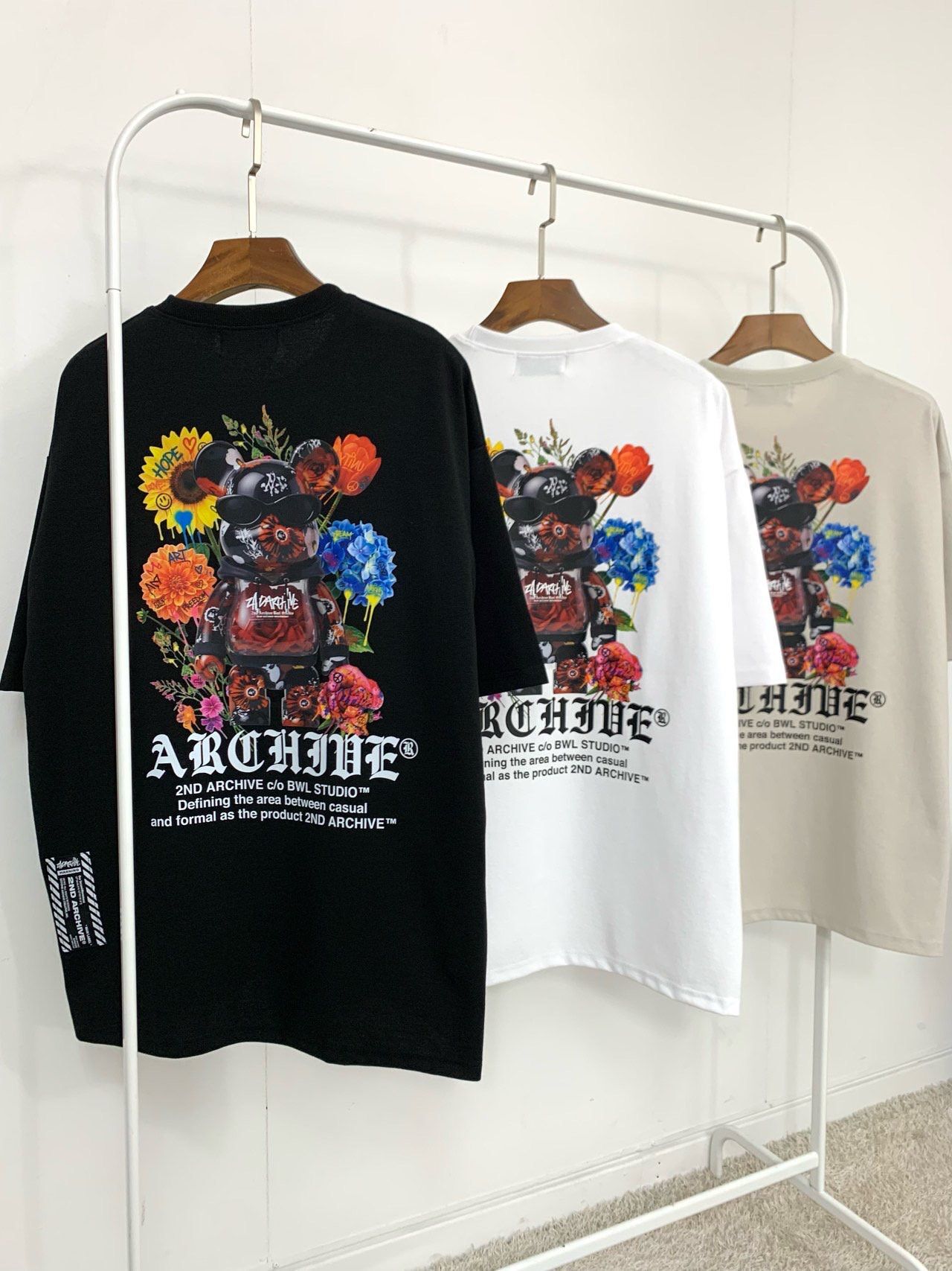 熊仔圖案英文字短袖Tee 2nd-352T