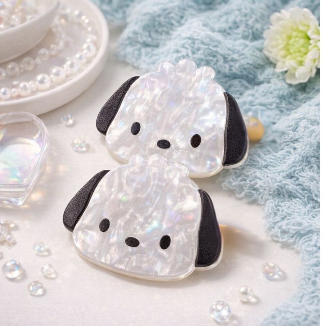 Pochacco Sanrio | Acrylic Hair Clip Set
