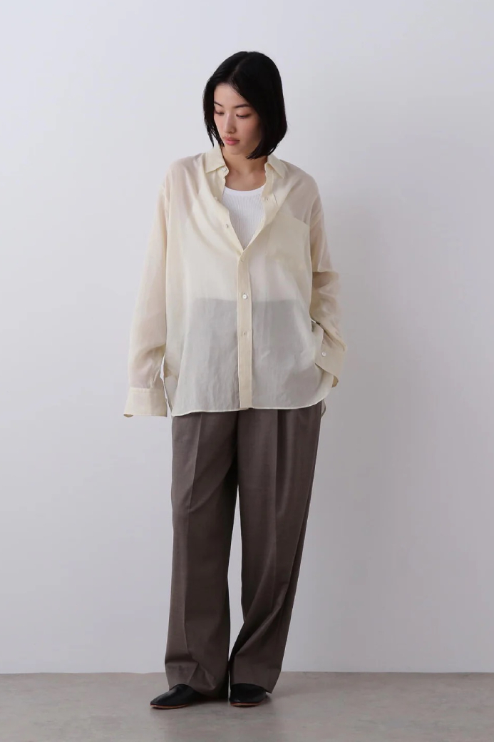 YLÈVE COTON VOILE LAWN LONG SLEEVE SH