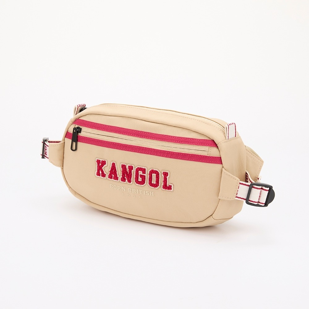 【KANGOL】撞色織帶胸肩包｜輕量機能．潮流百搭｜2色-63551780