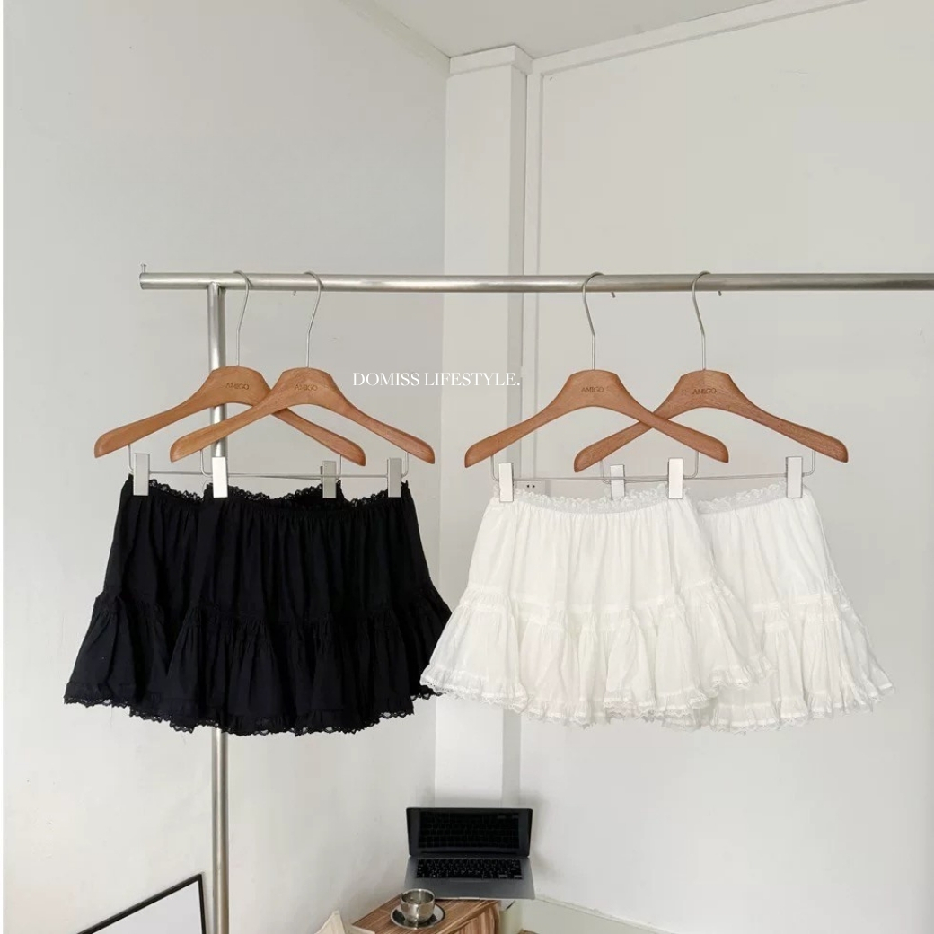 【浪漫蕾絲裙】DOMISS蕾絲 澎澎裙 蛋糕裙-2色 (現貨)