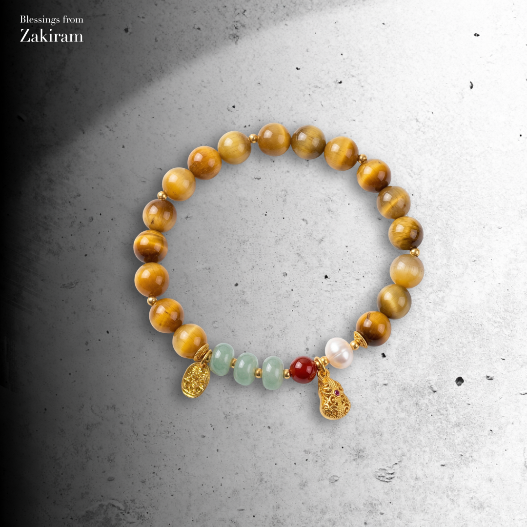 扎基拉姆 金虎眼葫蘆聚寶招財 手串