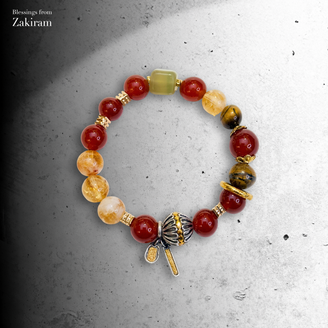 扎基拉姆 招財旺運虎眼乾坤圈 手串