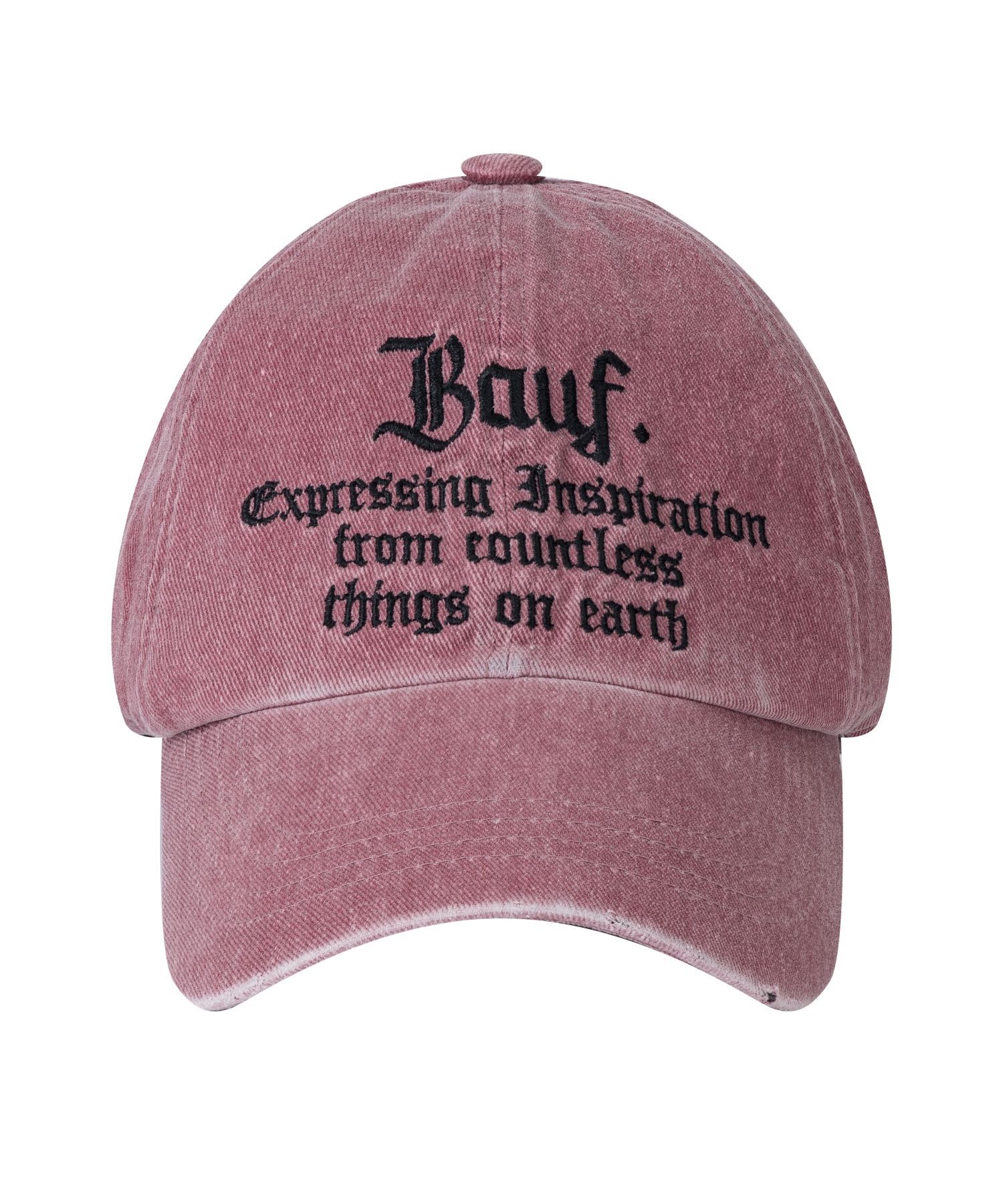 BAUF B 復古水洗棒球帽 [粉紅] BFH-22A-U-PNK-008