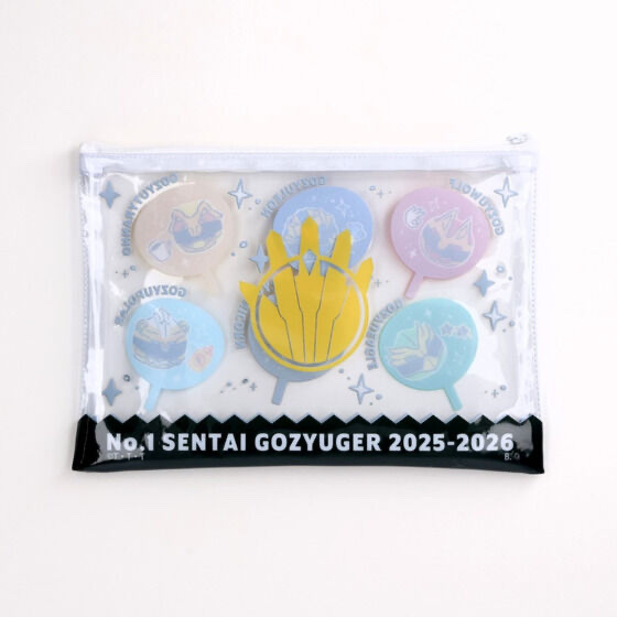 249206 Pbandai 預訂 2026/5月 ナンバーワン戦隊ゴジュウジャー　うちわ柄　PVCポーチ