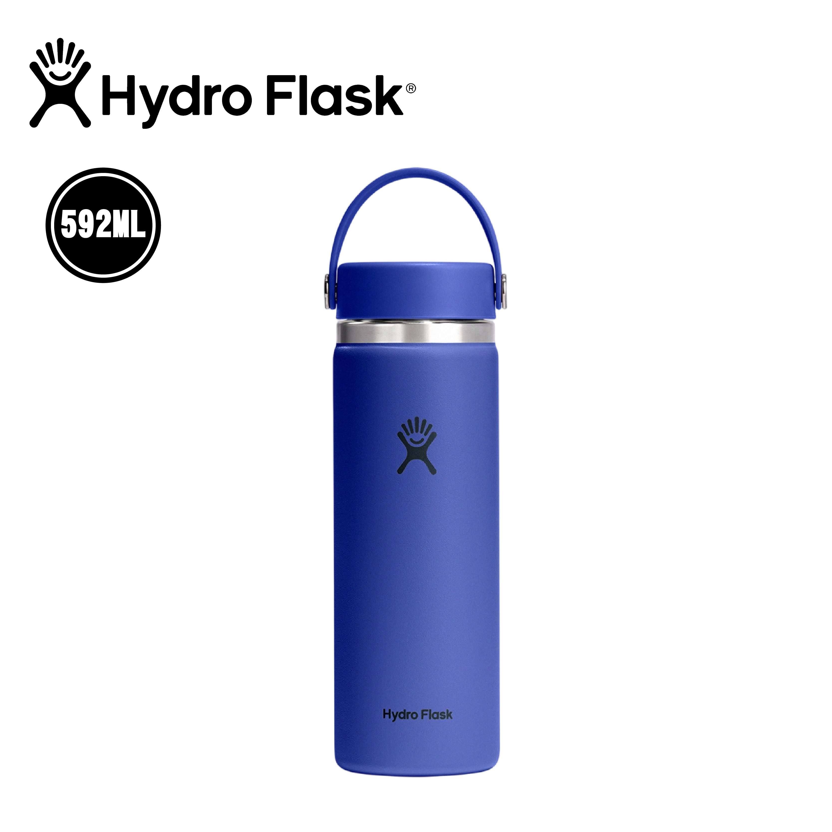 Hydro flask 美國 寬口真空保溫鋼瓶 20oz/592ml (卡普里藍色) 52HFW20CTS382