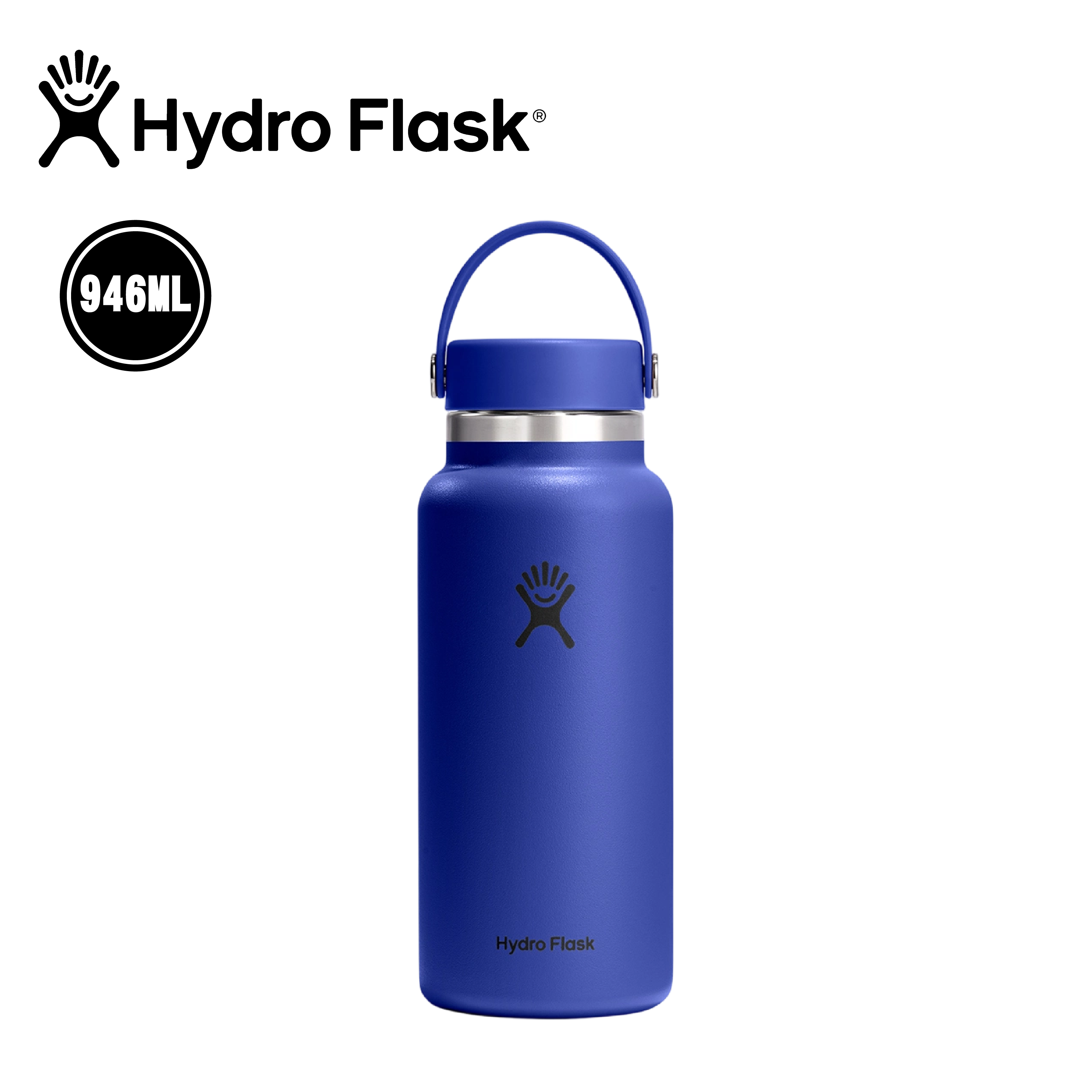 Hydro flask 美國 寬口真空保溫鋼瓶 32oz/946ml (卡普里藍色) 52HFW32CTS382