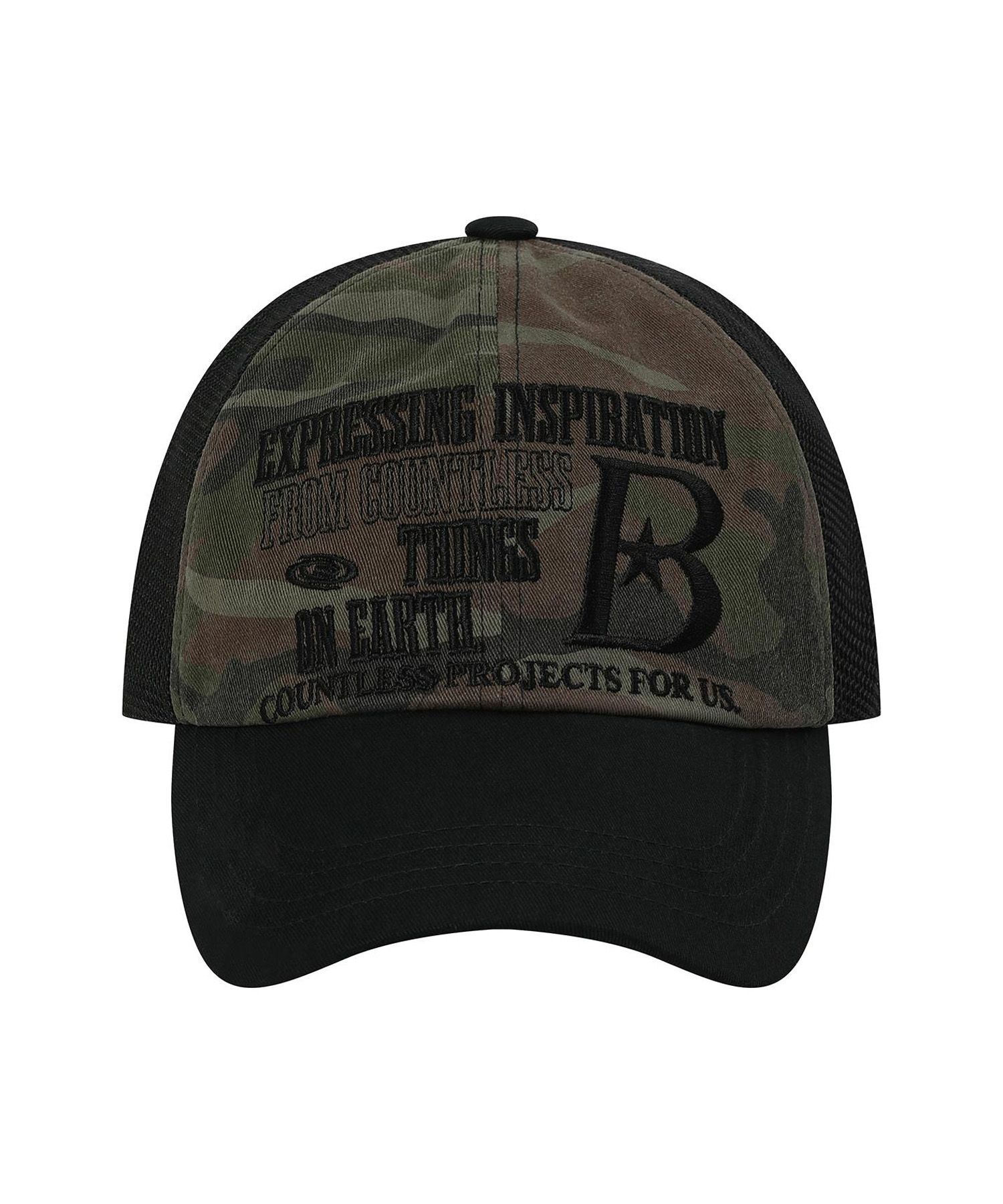 BAUF B Logo 網眼棒球帽 迷彩黑 BFH-24A-U-CBL-091