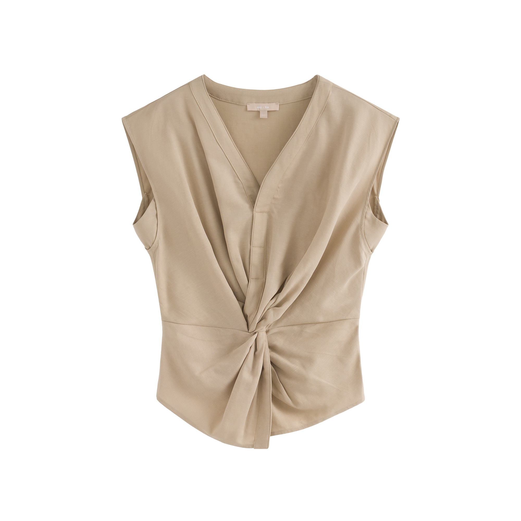 mi-tu 抽褶V領背心