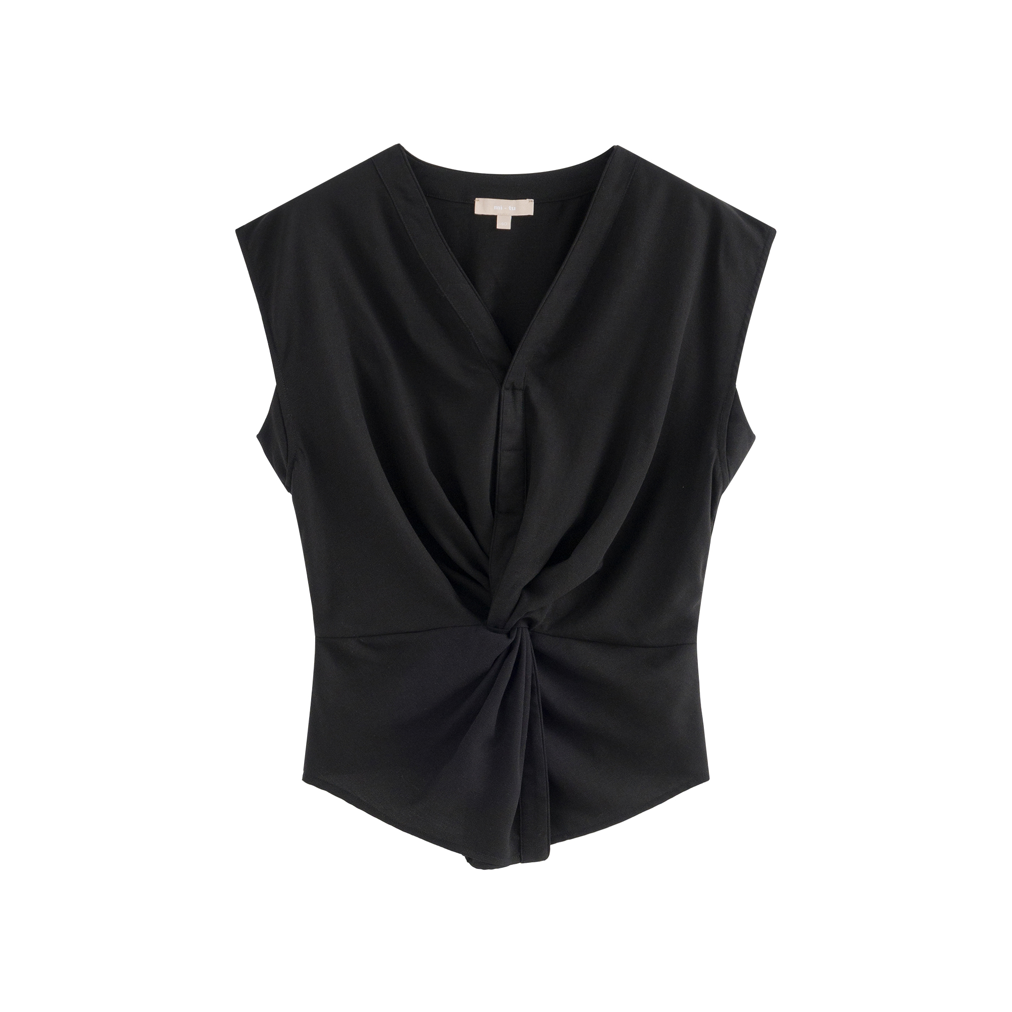 mi-tu 抽褶V領背心