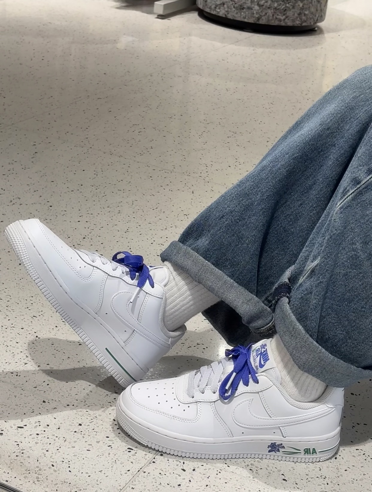 【預訂】 NIKE AIR FORCE 1 07 SE 白紫藍鳶尾花-WOMEN