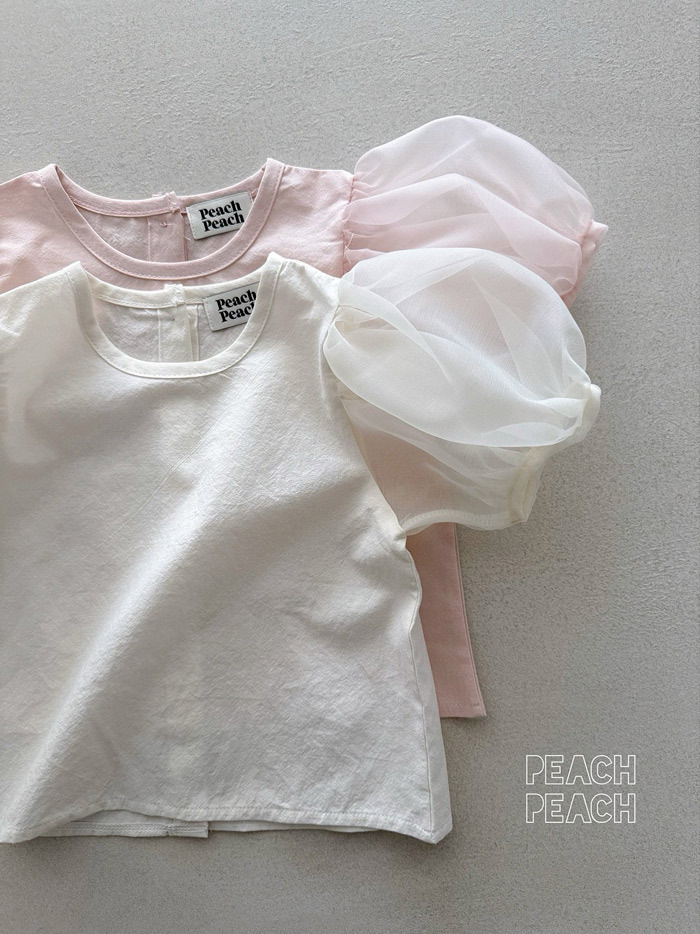 正韓夏PEACHPEACH 兩色軟紗澎澎上衣