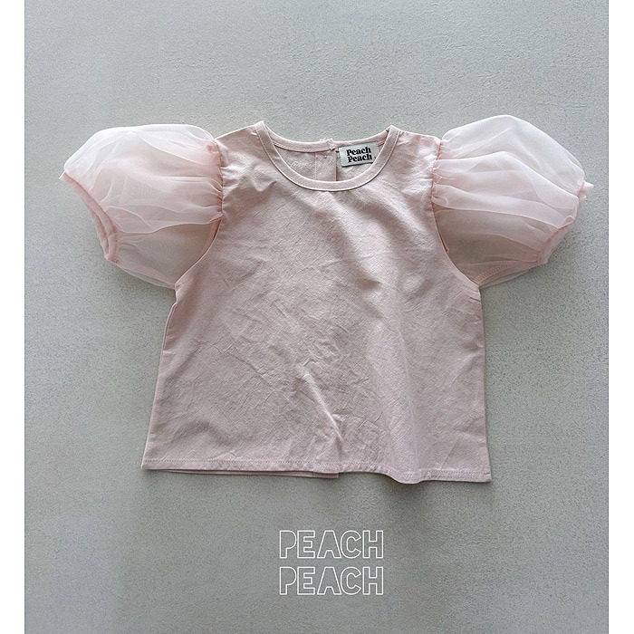 正韓夏PEACHPEACH 兩色軟紗澎澎上衣